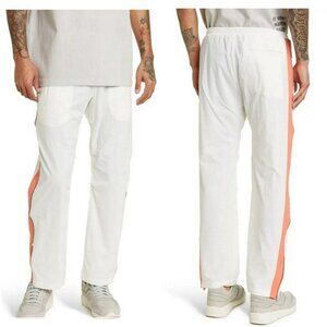 NWT New $161 Brandblack Side Stripe Track White Pants Size XL